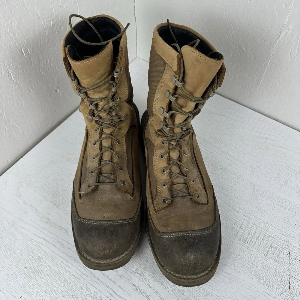 Bates USMC RAT Hot‎ Weather Combat Boots Men's 13.5 R Tan/Brown Vibram